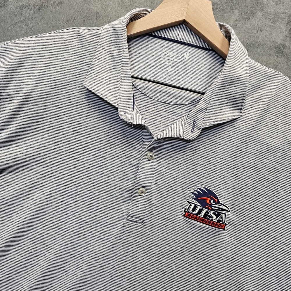Johnnie-O UTSA Roadrunners Lyndon Performance Polo Heather Twilight XXL
